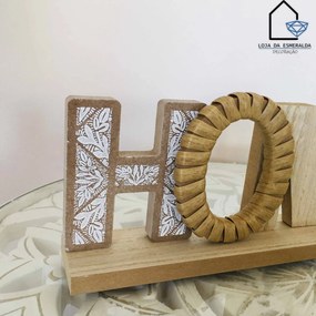 Placa Home | Wood Leefs | 30x5x10.5CM