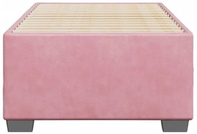 Estrutura de cama 80x200 cm veludo rosa