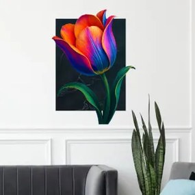 Sticker Flower - Tulipa Pop-Art dramática