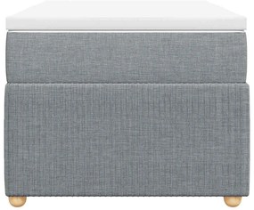 Cama com molas/colchão 80x200 cm tecido cinza-claro