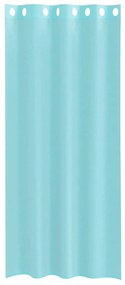 Cortinas de voile com ilhós 2 pcs turquesa