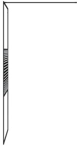 Divisória de chuveiro vidro transparente ESG 80x195 cm preto