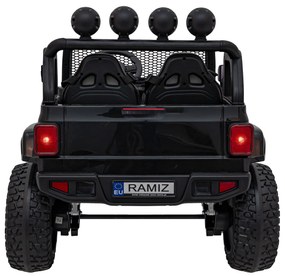 Jipe elétrico para Crianças OFF-ROAD 3.0 12V 4x4 Rodas Espuma EVA, Assento couro ecológico Preto