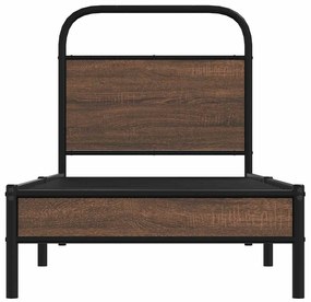 Estrutura cama s/ colchão derivados madeira carvalho castanho