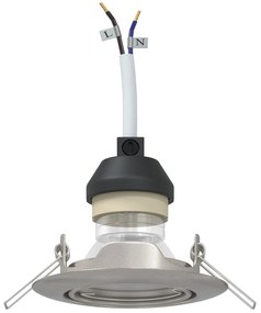 Luminárias Embutidas 12 pcs Redondas GU10 Prateadas Ø90 mm Aço