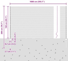 Posts de Cerca vidaXL 10 pcs U-Channel 150 cm Aço Galvanizado, Cerca H