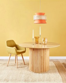 Mesa de jantar redonda em madeira clara ⌀ 120 cm VISTALLA Beliani