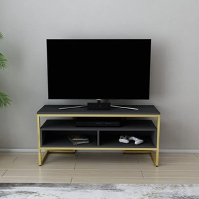 Móvel TV Stand Merrion – Ouro e Antracite – 110 x 35 x 49,9 cm