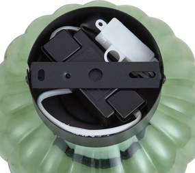 Candeeiro de Teto de Design Preto 18cm com Vidro Verde Incl. LED Regulável em 3 Passos - Margherite