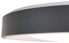 Plafon moderno cinzento com branco 38cm incl. LED regulável - Kanton Moderno