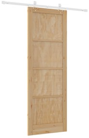 Porta Deslizante vidaXL com Conjunto de Ferragens 83x232 cm Madeira de