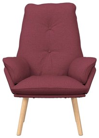 Poltrona Relaxante em Tecido Vermelho Vinho
