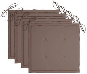 Cadeiras de jantar jardim c/ almofadões 3 pcs acácia maciça