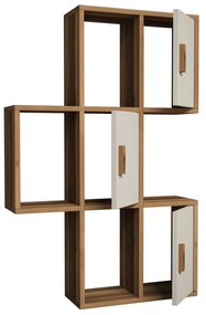 Prateleira de Parede Flora – Nogueira e Creme – 50 cm x 112,6 cm x 20