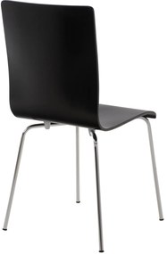 Conjunto de 4 cadeiras de cozinha e sala de jantar Pepe 43 x 87 x 47 cm Preto