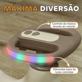 Carrinho Gira Gira para Crianças acima de 2 Anos Carrinho Wiggle com Guiador para Pais Música Luz