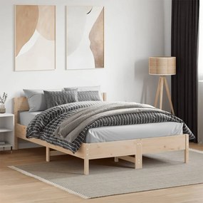 Cama sem colchão 140x190 cm madeira de pinho maciça