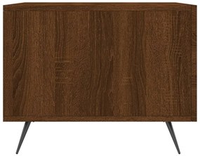 Mesa centro 2 pcs 50x50x40 cm madeira proc. carvalho castanho