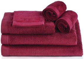 Toalhas banho 100% algodão penteado 580 gr. cor bordeaux: 1 tapete banho 100% algodão penteado 60x120 cm premium 1.000 gr./m2 mesma cor