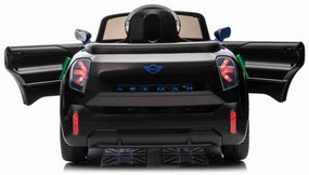 Carro elétrico para Crianças 12V Mini Concept Aceman 4x4, rodas borracha, couro ecológico Preto