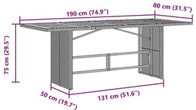 9 pcs conjunto de jantar p/ jardim c/ almofadões vime PE preto