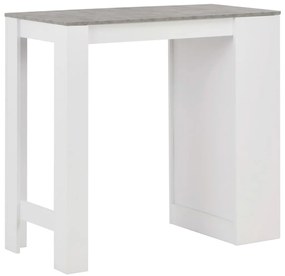 Mesa de bar com prateleira branco 110x50x103 cm
