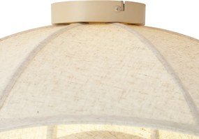 Plafon de teto Japandi em tecido bege 55cm - Haru