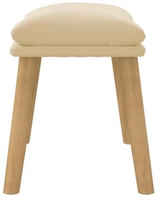Apoio de pés 45x29,5x35 cm veludo branco nata