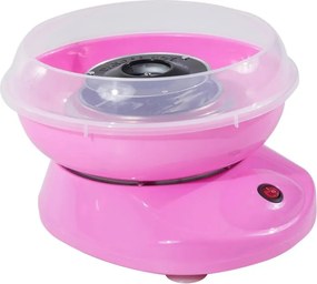 Máquina de Algodão Doce Potência 450W-550W Doce com Colher Medidora e 10 Palitos de Bambu 27x26x18cm Rosa