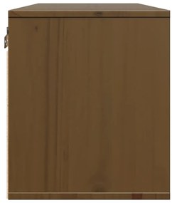 Armário de parede 80x30x35 cm pinho maciço castanho mel