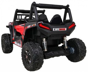 Buggy elétrico para Crianças 24V 2 Lugares UTV Buggy Rodas de EVA, Assento de couro Vermelho