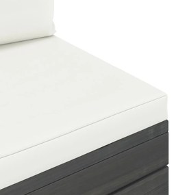 2 pcs conjunto lounge de paletes com almofadões pinho maciço