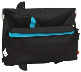 Reboque para bicicleta 45 kg ferro preto e azul