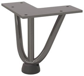 Pernas de grampo para mesa de centro 4 peças Aço natural 10 cm Aço mac