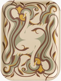 Tabuleiro de servir em madeira de bétula artesanal Swan