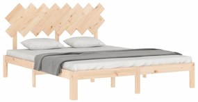Cama sem colchão 160x200 cm madeira de pinho maciça