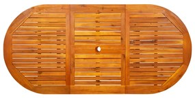 Mesa de jantar p/ jardim (120-170)x80x75 cm acácia maciça