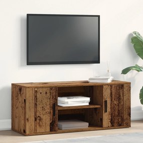 Armário para TV vidaXL Madeira Velha 100x35x40 cm Madeira Engenharia