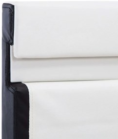 Estrutura de cama com LED 160x200 cm couro artificial branco