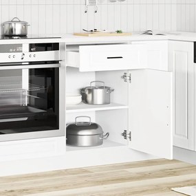 Armário base de cozinha Porto derivados de madeira branco