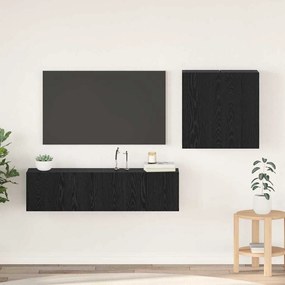 vidaXL Conjunto de Armários para TV 4 pcs Carvalho Preto