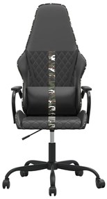 Cadeira gaming couro artificial preto e camuflado