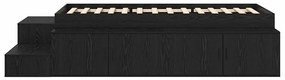 Estrutura de Cama de Armazenamento Carvalho Preto 80x200 cm
