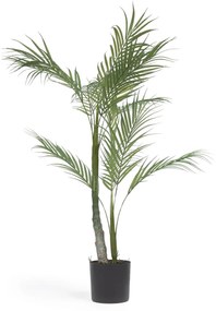 Kave Home - Planta artificial Palmeira com vaso preto 70 cm