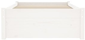 Estrutura cama pequena solteiro 75x190 cm madeira maciça branco