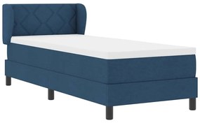 Camas Box Spring vidaXL com Colchão Azul 80x200 cm Tecido