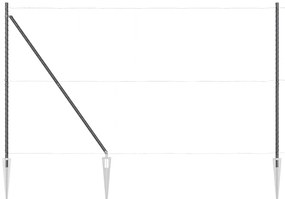 Posts de Cerca com Ponta - 26 peças Ø32 mm, 180 cm, Aço Galvanizado