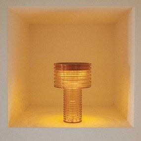 Candeeiro de mesa laranja plástico incluindo LED solar IP44 - Ambar Moderno