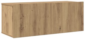 Conjunto de Armário para TV de 6 Peças Carvalho Artesanal Madeira Enge