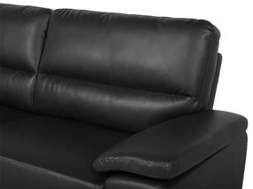 Conjunto de sofás com 5 lugares em pele sintética preta VOGAR Beliani